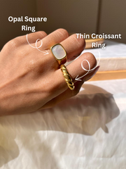 Thin Croissant Ring