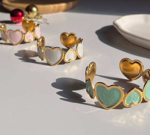 Heart cuff bangle