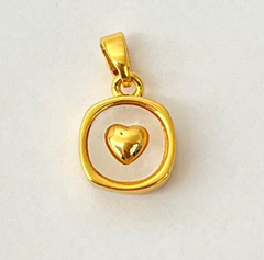 Square heart charm