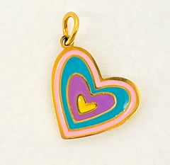 Colorful heart charm